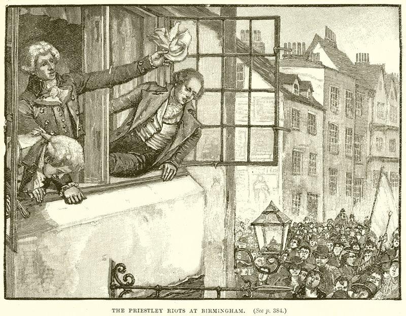 De Priestley-rellen in Birmingham door English School