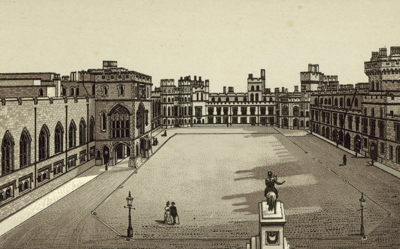 De Binnenplaats van Windsor Castle door English School