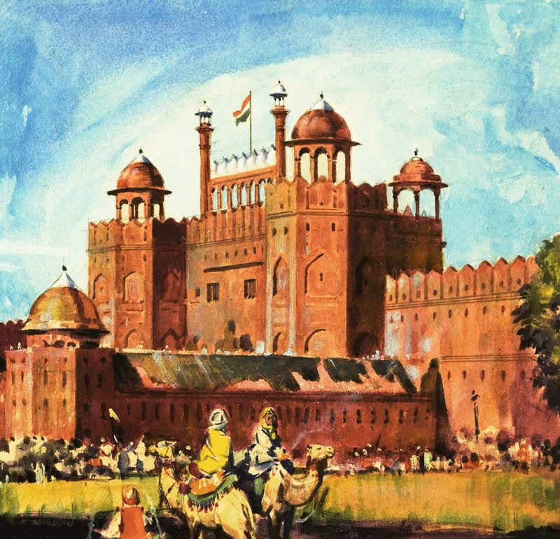 Het Rode Fort, Delhi door English School