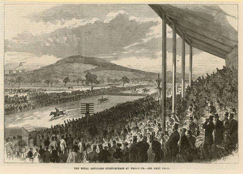 De Koninklijke Artillerie Steeplechase in Woolwich door English School