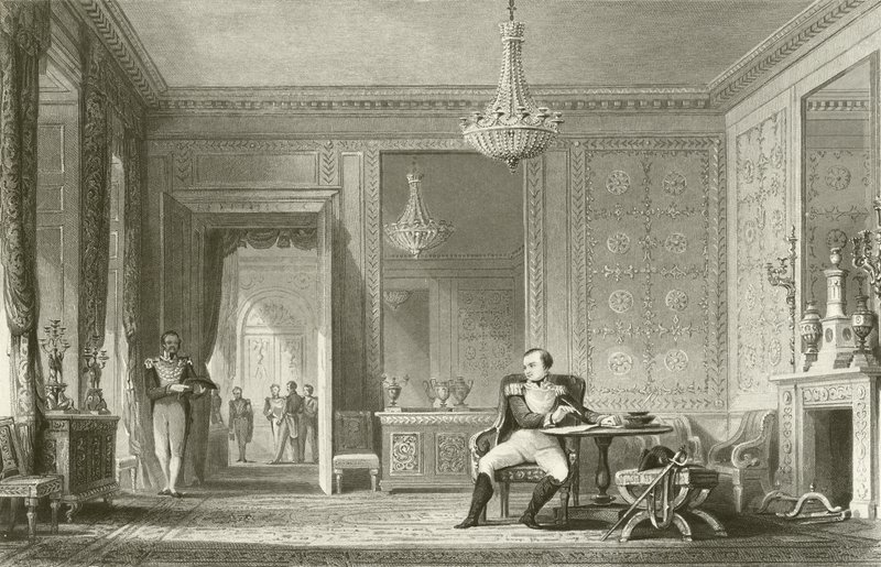 De Salon van de abdicatie, Fontainebleau door English School