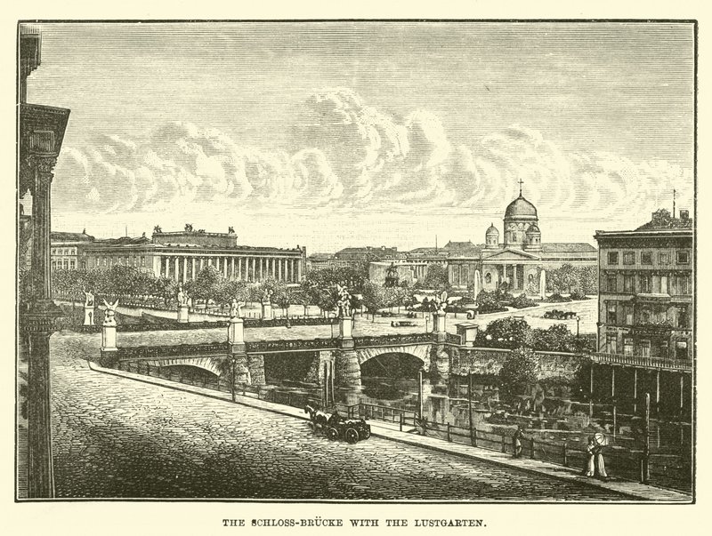 De Schloss-brucke met de Lustgarten door English School