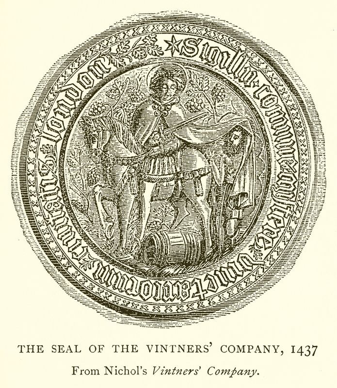 Het zegel van de Vintners Company, 1437 door English School