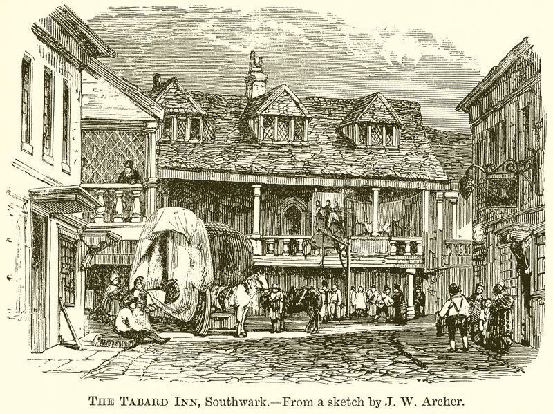 The Tabard Inn, Sourthwark door English School
