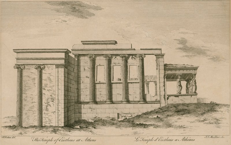De Tempel van Erictheus in Athene door English School