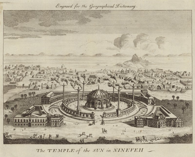 De Tempel van de Zon in Nineveh door English School