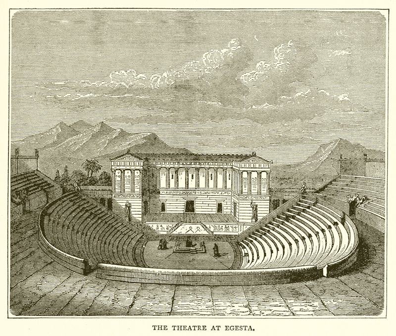 Het theater in Egesta door English School