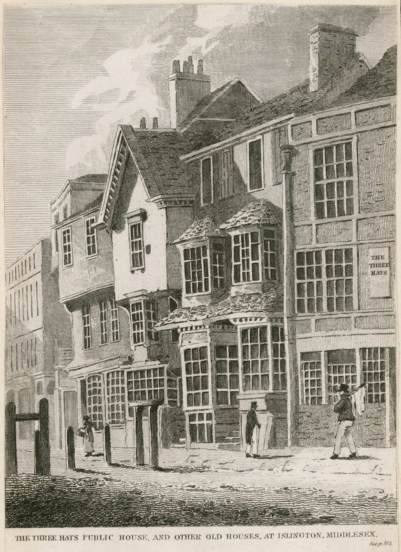 The Three Hats Pub, Islington door English School