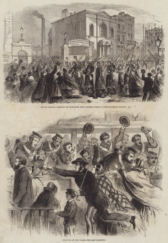 De Oorlog in Amerika (gravure) door English School