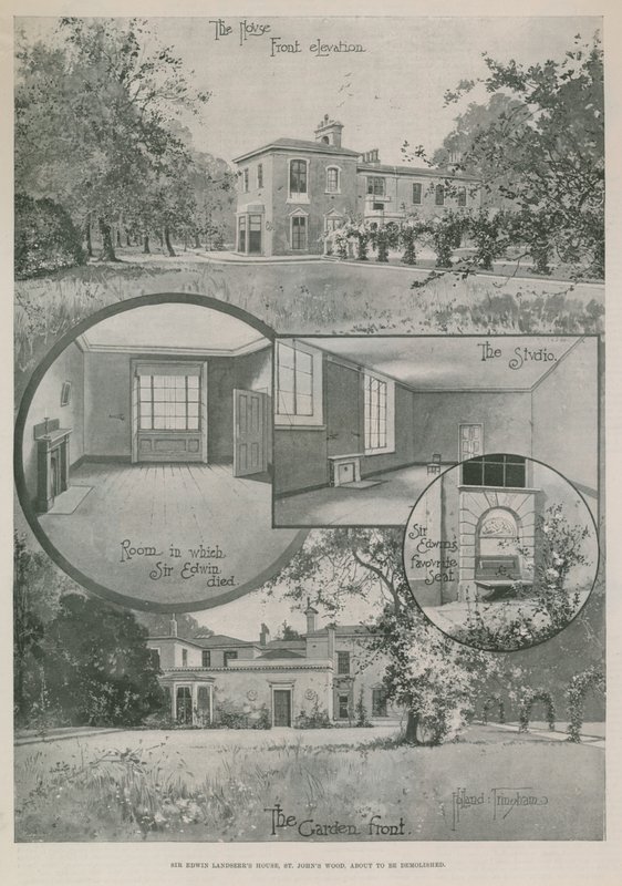 Het huis van kunstenaar Sir Edwin Landseer door English School