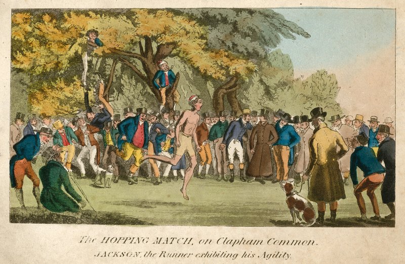 De springwedstrijd op Clapham Common door English School