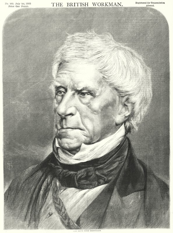 De overleden Lord Brougham door English School