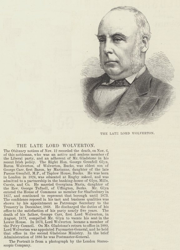 De overleden Lord Wolverton door English School