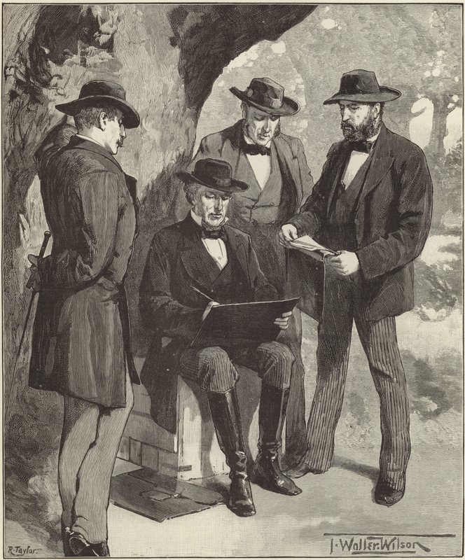 De overleden Mr. Jefferson Davis door English School