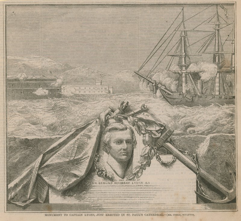 Het monument opgericht in St Paul