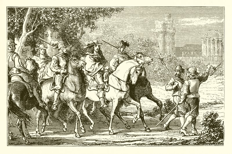 De prinsen naar Vincennes geleid door English School