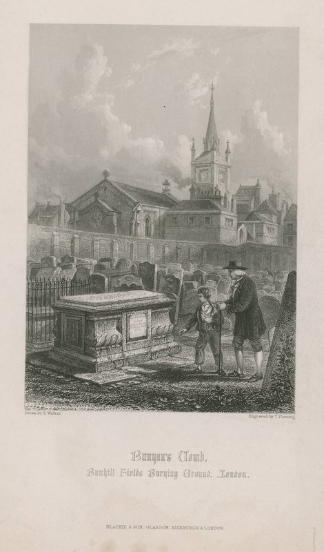 Het graf van John Bunyan door English School