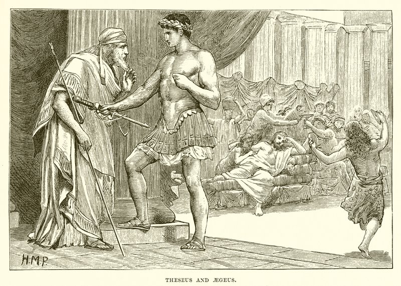 Theseus en Aegeus door English School