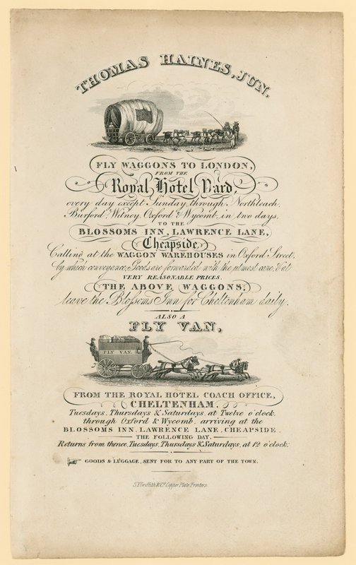 Thomas Haines. Advertentie door English School