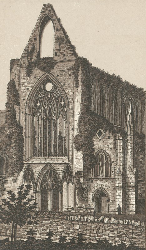Tintern Abbey, westzijde door English School