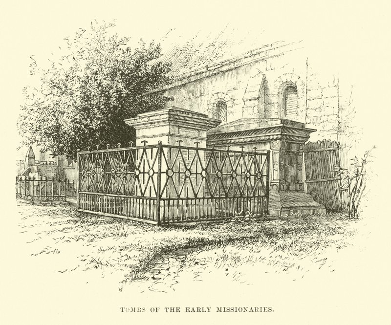 Graven van de vroege missionarissen door English School