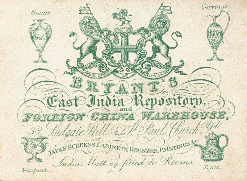 Handelskaart, Bryants East India Repository door English School