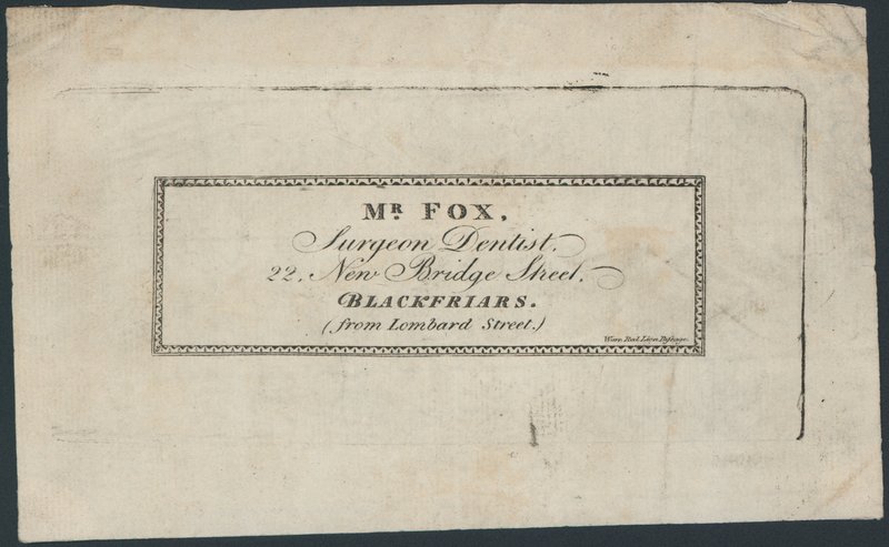 Handelskaart, Mr Fox door English School