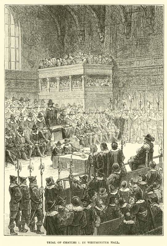 Proces van Karel I in Westminster Hall door English School