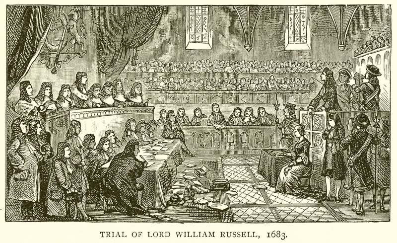 Proces van Lord William Russell, 1683 door English School