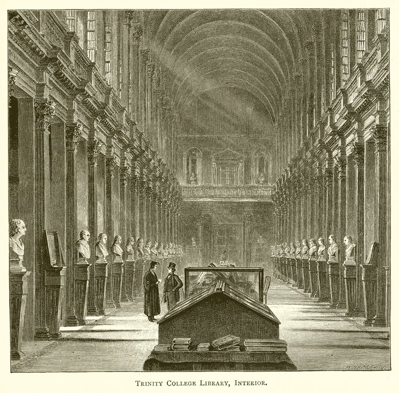 Trinity College Bibliotheek, interieur door English School