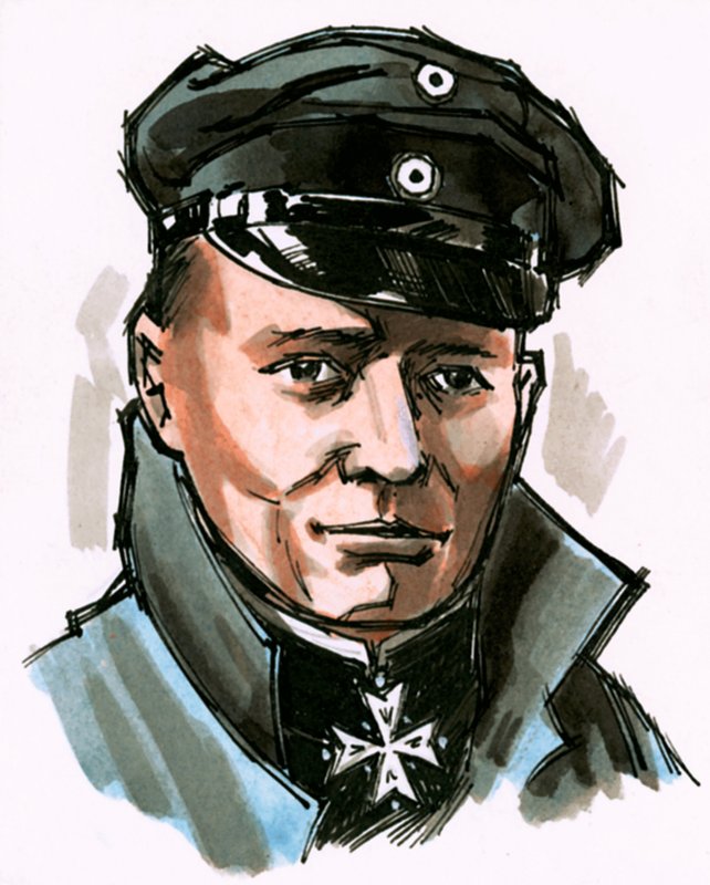 Ongeïdentificeerd portret van Duitse commandant door English School