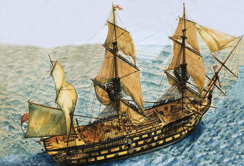 Ongeïdentificeerd Zeilschip door English School