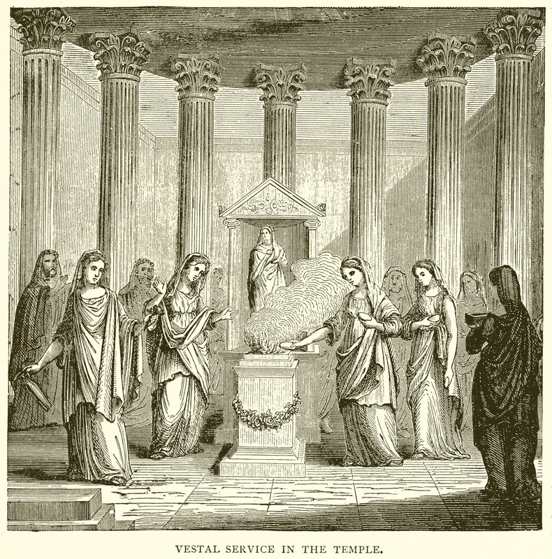 Vestaalse Dienst in de Tempel door English School