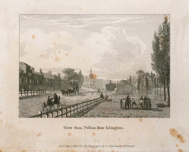 Uitzicht vanaf Pullins Row, Islington door English School