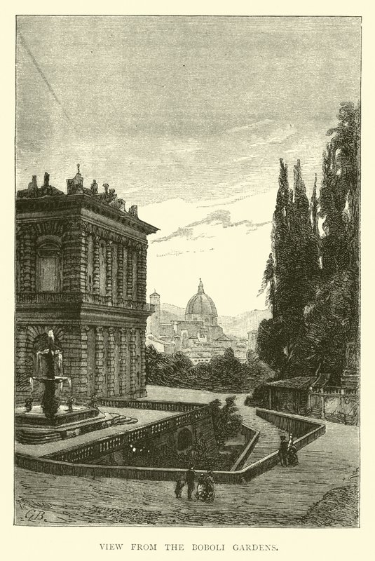 Uitzicht vanuit de Boboli-tuinen door English School