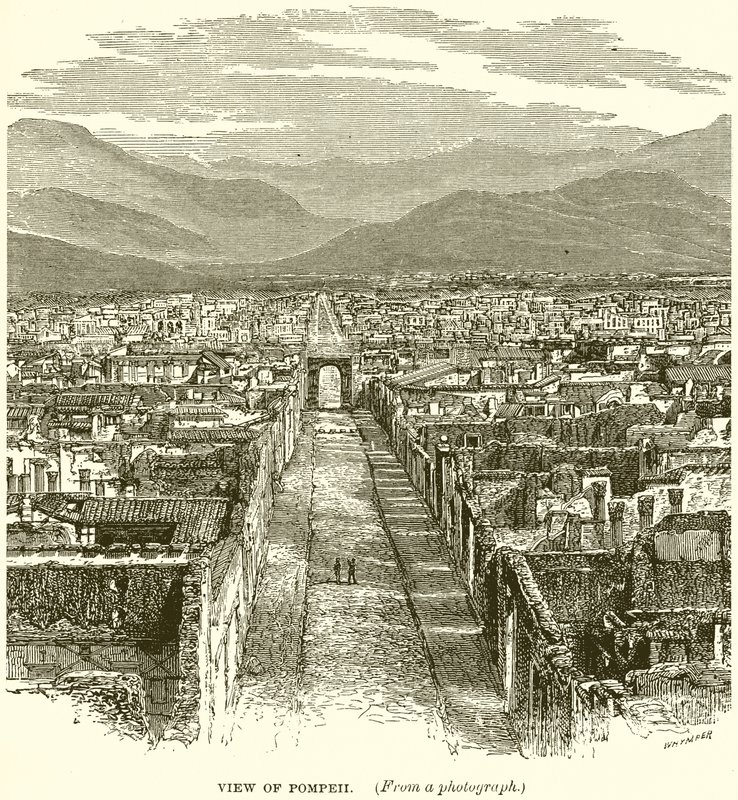 Uitzicht op Pompeii door English School