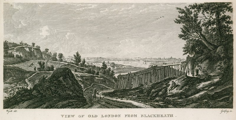Uitzicht op oud Londen vanaf Blackheath door English School