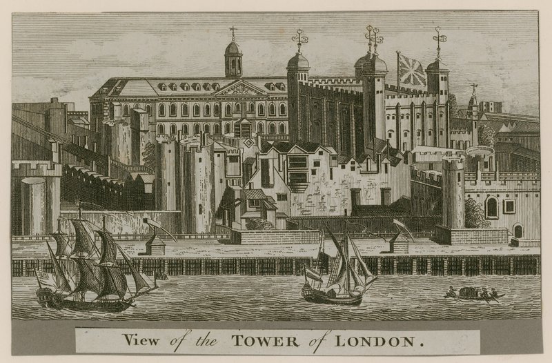 Uitzicht op de Tower of London door English School