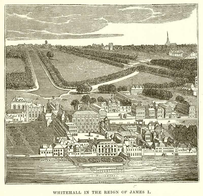 Whitehall in het bewind van James I door English School