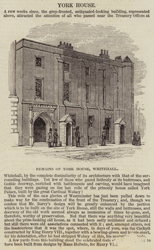 York House, Whitehall (gravure) door English School