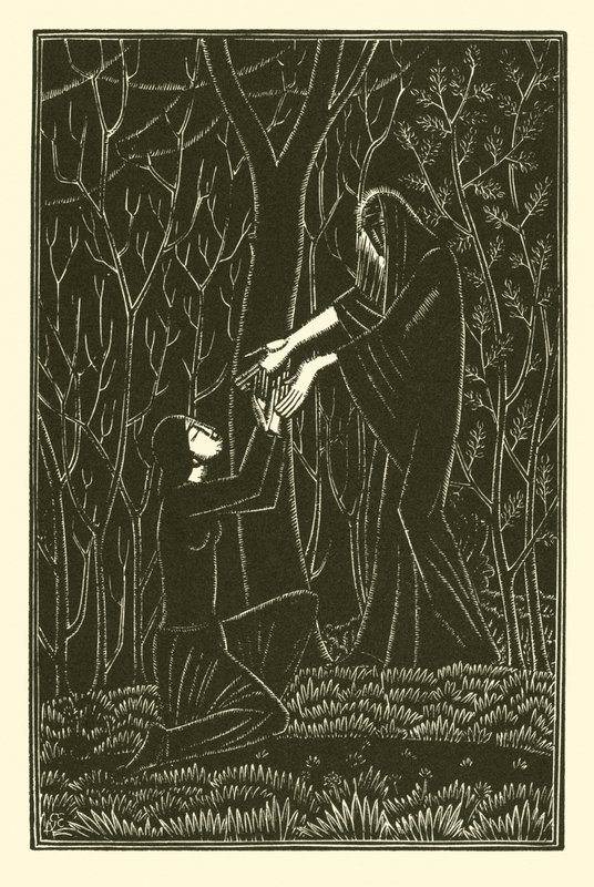De Dood en de Dame door Eric Gill