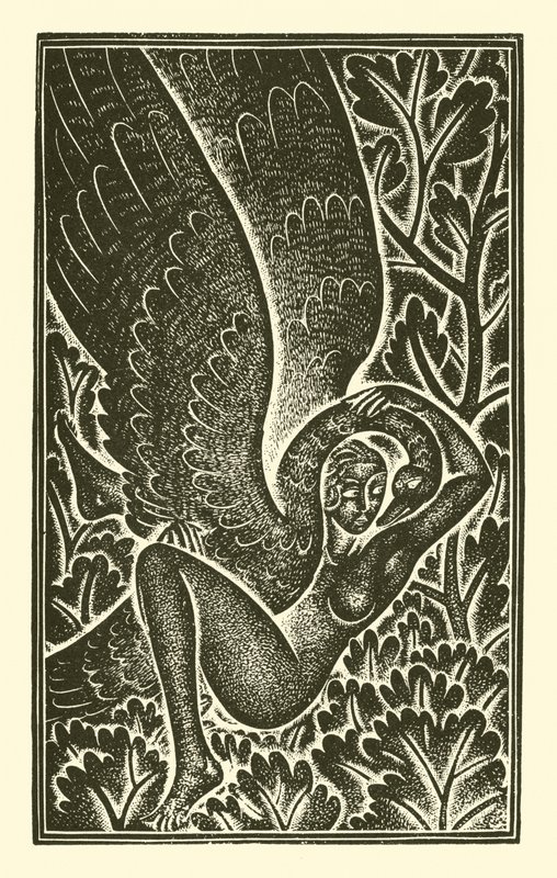Leda bemind door Eric Gill