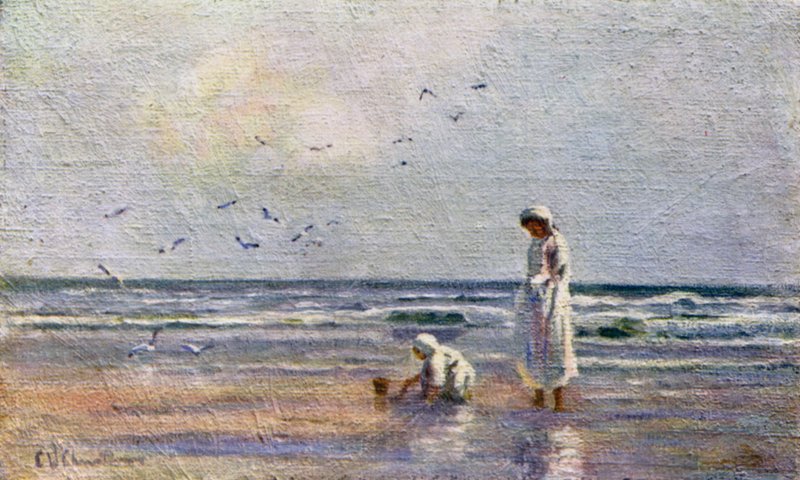 Zonnige uren, Mar del Plata door Ernest William Christmas