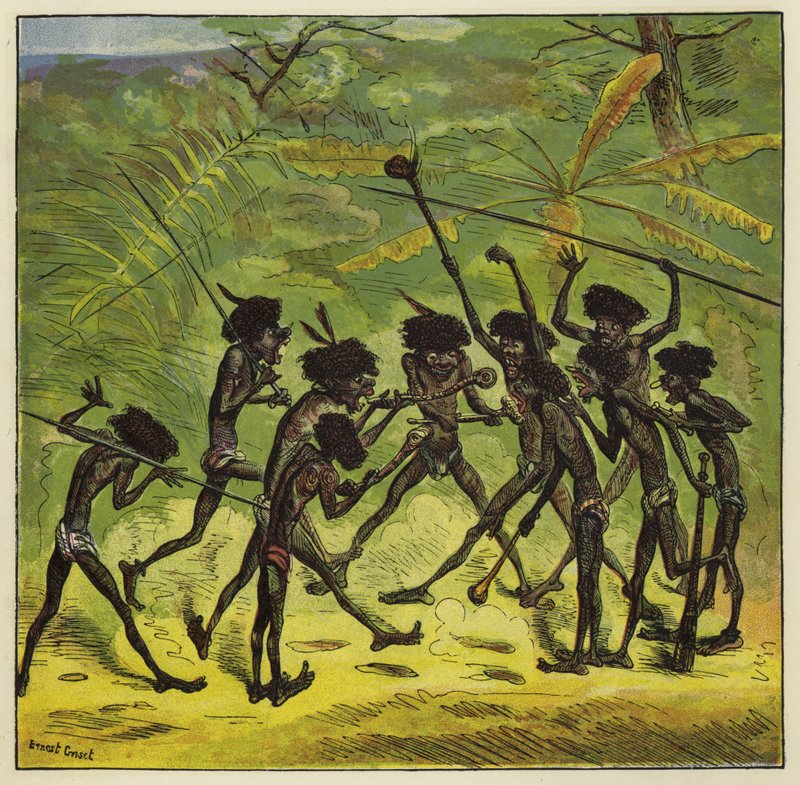 Ashanti-parlement door Ernest Henry Griset