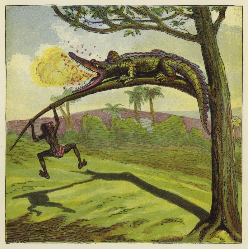 Krokodil door Ernest Henry Griset