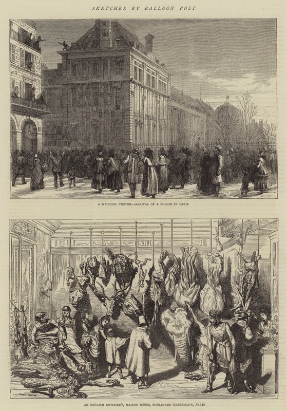 Schetsen per ballonpost door Ernest Henry Griset