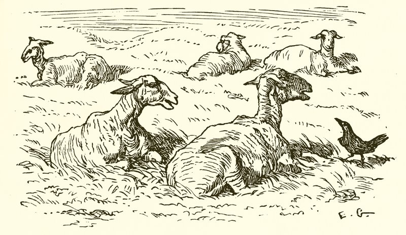 De Adelaar en de Kraai door Ernest Henry Griset
