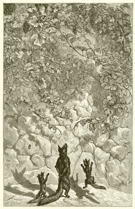 De Vos en de Druiven door Ernest Henry Griset