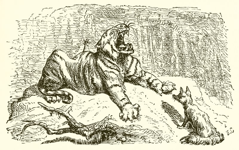 De Vos en de Tijger door Ernest Henry Griset