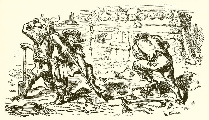 De landbouwer en zijn zonen door Ernest Henry Griset
